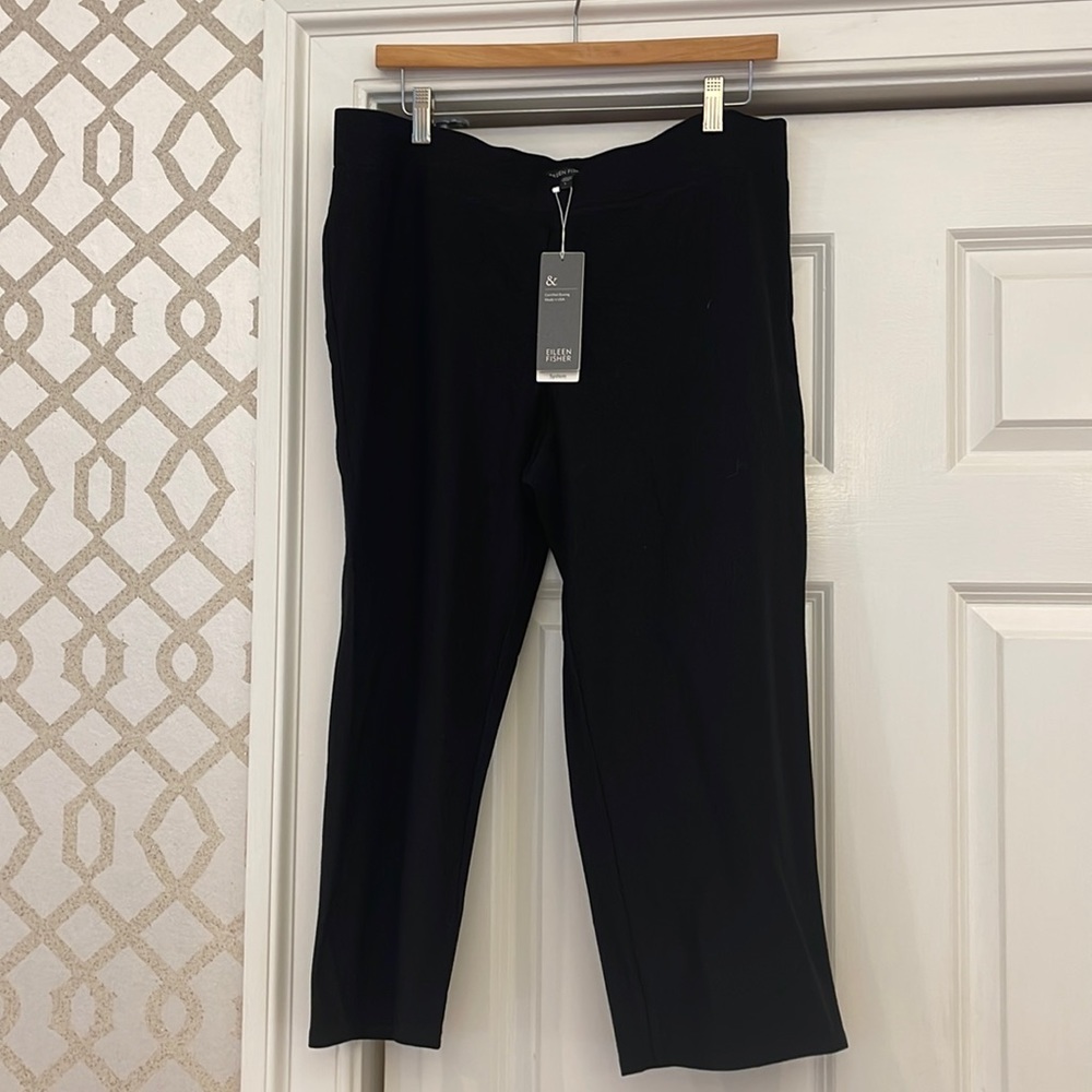 Eileen Fisher slim capri w/yoke, NWT, size L